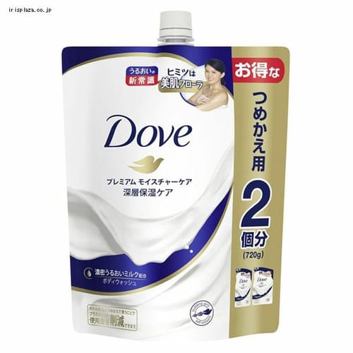  【予約】ユニリーバ ダヴ ボディウォッシュ プレミアム モイスチャーケア つめかえ用 720g 【プラザセレクト】【プラザマーケット】 ※7営業日以内に発送予定