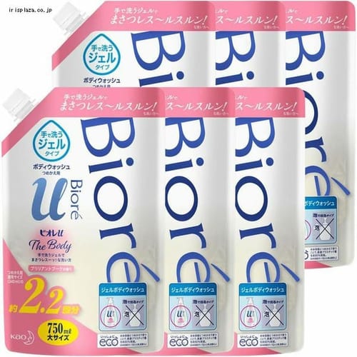 【予約】【6個セット】ビオレuザボディジェルブーケ替え750ml 【プラザセレクト】【プラザマーケット】 ※8〜14営業日以内に発送予定