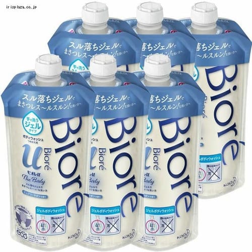 【予約】【6個セット】ビオレuザボディジェル ピュアリーサボン 替340ml 【プラザセレクト】【プラザマーケット】 ※8〜14営業日以内に発送予定