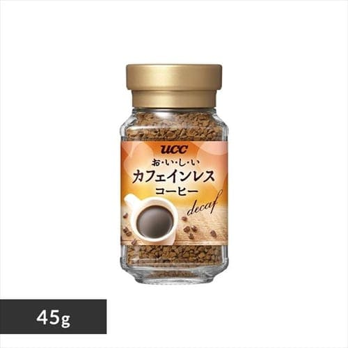 ＜アイリスプラザ＞ UCC UCC おいしいカフェインレス インスタントコーヒー 瓶45g