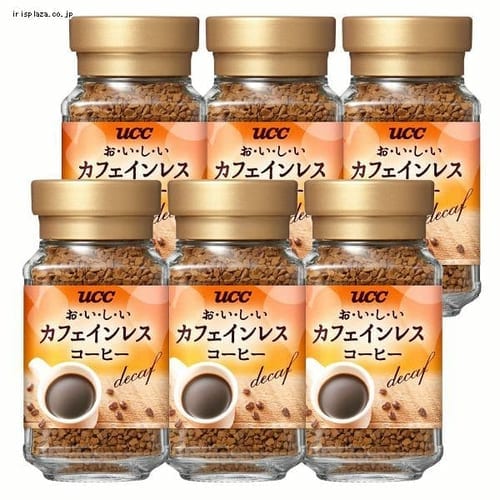 UCC 【6個セット】UCC おいしいカフェインレス インスタントコーヒー 瓶45g