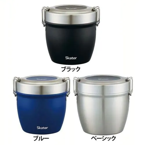 スケーター 保温保冷 抗菌 真空ステンレス 弁当箱 丼型 830ml STLBD8AG ブラック_0