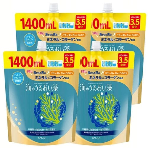  【予約】クラシエ ［4個セット］海のうるおい藻リンスイン詰替 1.4L 【プラザセレクト】【プラザマーケット】 ※7営業日以内に発送予定