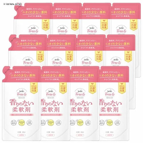 【予約】［12個セット］ファーファ Free＆（フリーアンド）柔軟剤 無香料 詰替 480mL 【プラザセレクト】