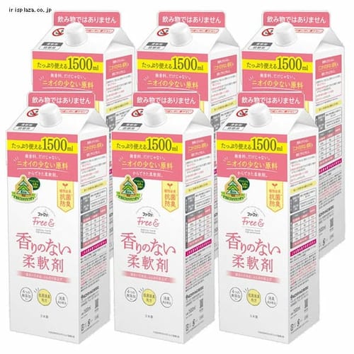 6個セット ファーファ Free フリーアンド 柔軟剤 無香料 詰替 1500ml プラザセレクト プラザマーケット アイリスプラザ アイリスオーヤマ公式通販サイト