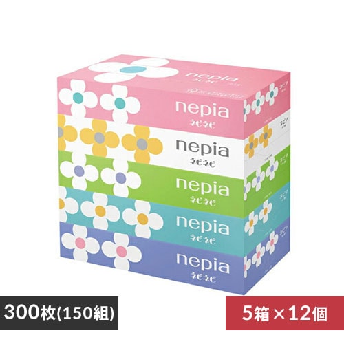 60箱】ネピア ネピネピティシュ 150組 5箱×12個セット【プラザセレクト】【プラザマーケット】  7204980│アイリスプラザ│アイリスオーヤマ公式通販サイト