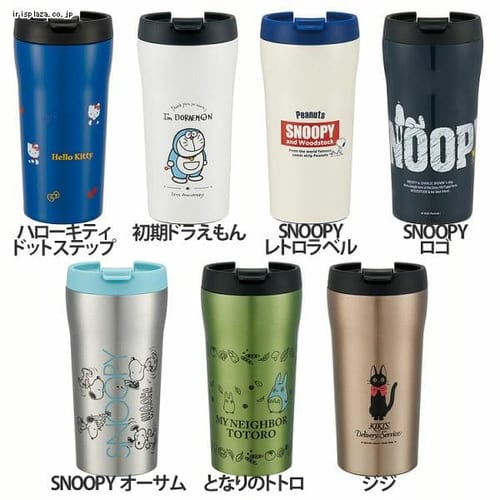 スケーター 真空保温保冷 タンブラー フタ付き 360ml SMV4_513305 SNOOPY_ロゴ
