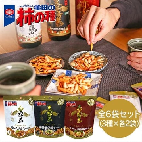 訳アリ】亀田製菓 霧島焼酎セット 亀田柿の種各2袋×3種 【プラザセレクト】【プラザマーケット】 7249557│アイリスプラザ│アイリスオーヤマ公式通販サイト 柿の種天ぷら レモン味