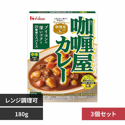 【3個】 ハウス食品 カリー屋カレー 中辛_0