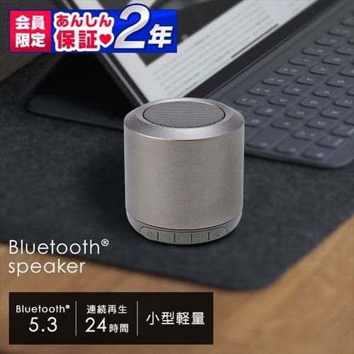 ＜アイリスプラザ＞ Bluetoothスピーカー グレー BTS-101-H画像