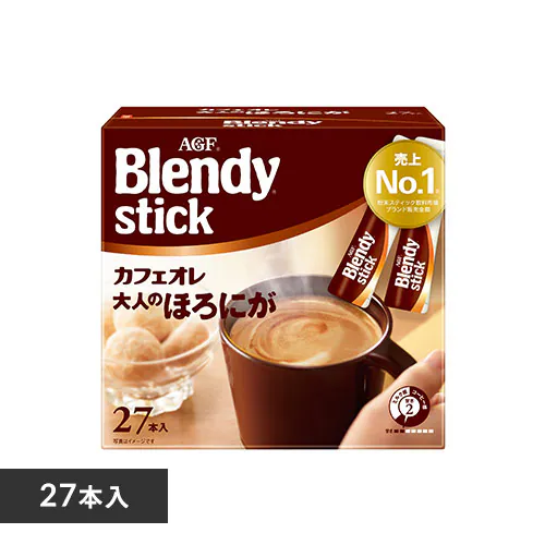 AGF ブレンディスティック カフェオレ 大人のほろにが 27本 7253232F 