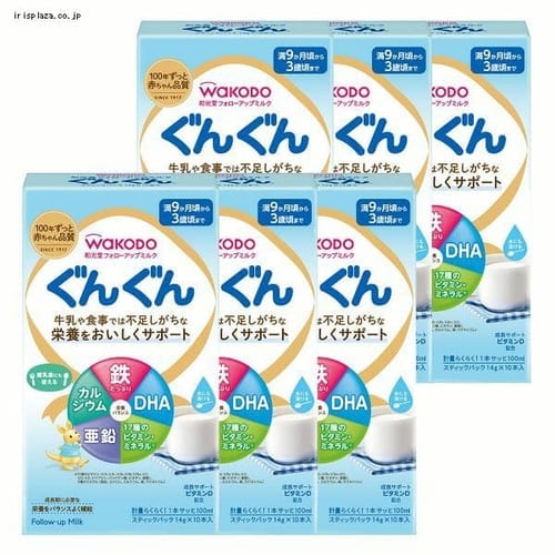 【6個セット】和光堂フォローアップミルクぐんぐんスティックパック