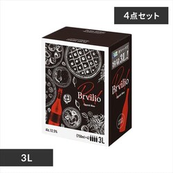 �y4�Z�b�g�zBrvilio �X�y�C���Y�ԃ��C�� 3000ml BIB �e���v�����[�j�� 