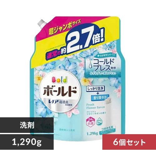 ＜アイリスプラザ＞ ボールド 【6個セット】ボールドジェルFフラワーサボン詰替超J 1290g