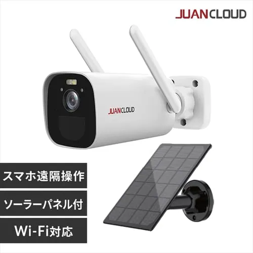 バッテリーIPカメラ+ソーラーパネルセット 白【前払い不可】【代引き不可】【同梱不可】_0