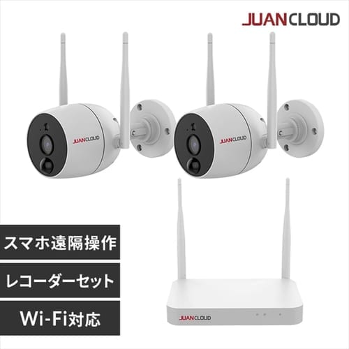 ＜アイリスプラザ＞ Wi-Fiネットワークカメラ10局レコーダーセット 白 JA-K6510-PO1031-W画像