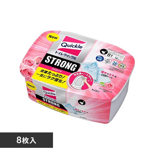 KAO トイレクイックル ストロング 8枚 容器入_0