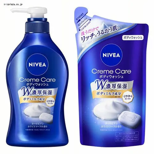 花王 ニベア ボディウォッシュ ヨーロピアンホワイトソープ 本体+詰替えセット _0