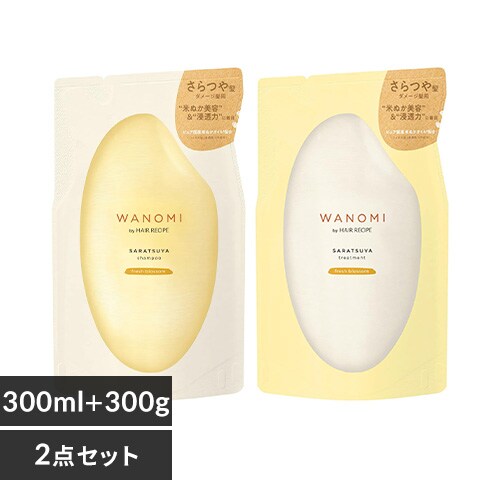 P&G 和の実 by ヘアレシピ さらつや シャンプー300ml+トリートメント300g フレッシュブロッサムの香り 詰め替え _0