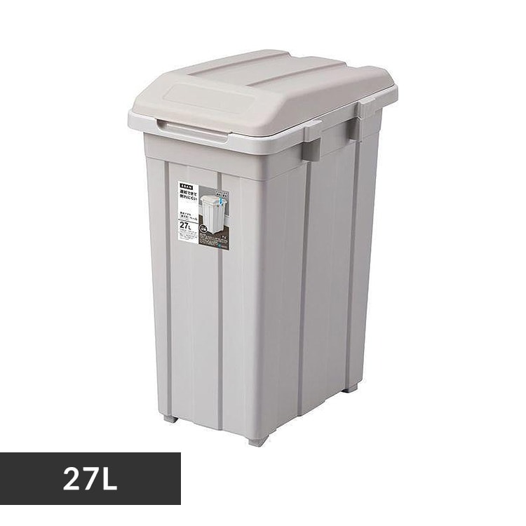 ゴミ箱 27L ジョイント 分別ペール A6645 ライトグレー 7263322