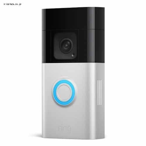 インターホン 工事不要 カメラ視野角上下左右150度 双方向音声 Amazon Ring Doorbell Plus サテンニッケル