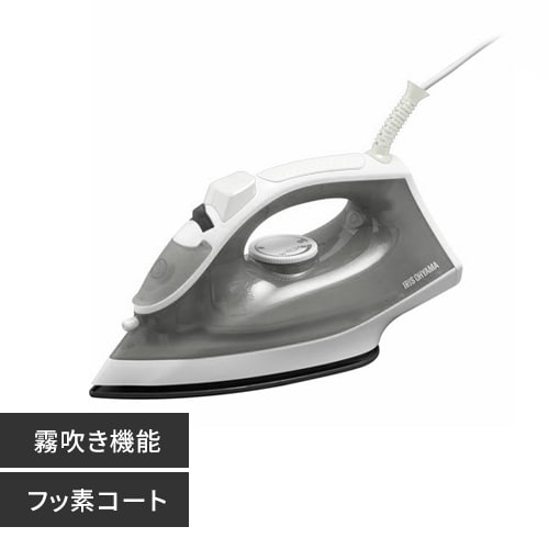 アイロン スチーム フッ素コート SIR-01-H グレー 7264213 │アイリス
