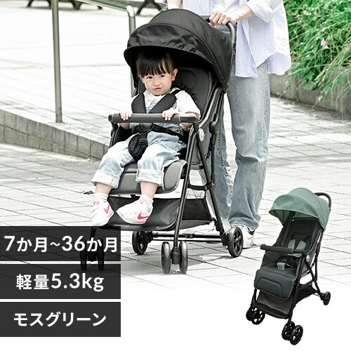 B型 ベビーカー 1740309032 モスグリーン【プラザセレクト】_0