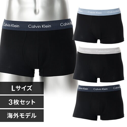 �y3���Z�b�g�z�J���o���N���C�� �����Y �p���cCalvin Klein CK LOW RISE TRUNK 3PK Black0000U2664GQRY-L D�Z�b�g_0