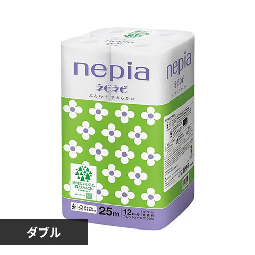 【12ロール】トイレットペーパー ダブル ネピネピ ネピア