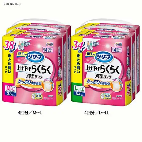 【2個セット】リリーフ上げ下げらくらくパンツ 4回分/M〜L_0
