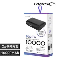 PD20W TypeCo͑Ή 10000mAh oCobe[ HD2-MBTCH10000PD20BK ubNyvUZNgz