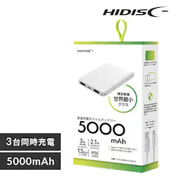 Type-Co͑Ή 5000mAh ^oCobe[ HD2-MBTC5000WH zCgyvUZNgz