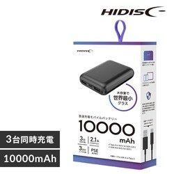 Type-Co͑Ή 10000mAh ^oCobe[ HD2-MBTC10000BK ubNyvUZNgz