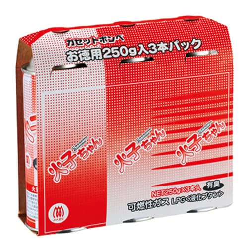楽天市場】送料無料 カセットコンロ用ガス 250gx3本組x16