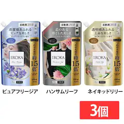 【3個セット】KAO IROKA スパウト 650ml(つめかえ用) ピュアフリージア