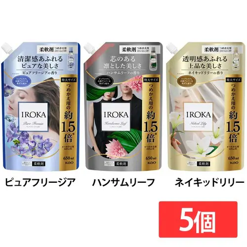 【5個セット】KAO IROKA スパウト 650ml(つめかえ用) ピュアフリージア【プラザセレクト】_0