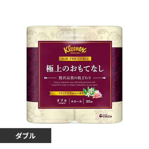 【4ロール】トイレットペーパー ダブル 極上のおもてなし クリネックス_0