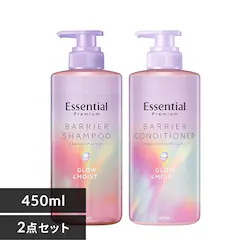 Essential エッセンシャル プレミアム うるおいバリア ポンプ シャンプー+コンディショナー グロウ&モイスト