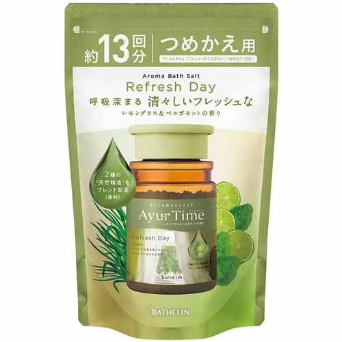 バスクリン 【3個セット】アーユルタイム つめかえ用 520g リフレッシュデイ【プラザセレクト】_0