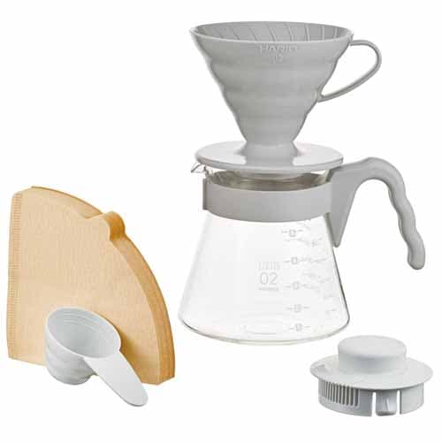 HARIO V60コーヒーサーバーセット ペールグレー VCSD-02-PGR 【プラザセレクト】