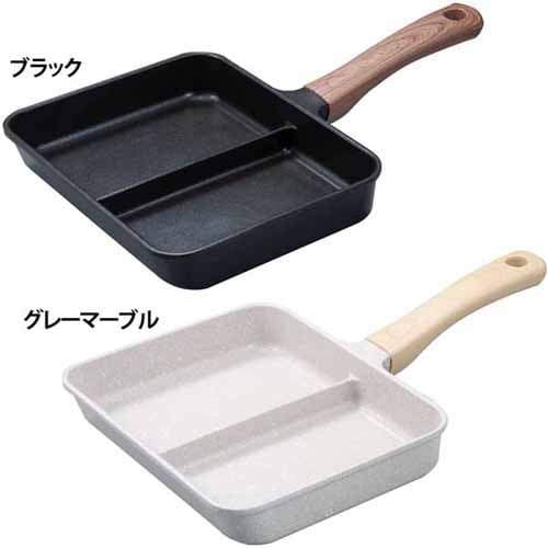 IH対応二品同時に作れるフライパン ブラック【プラザセレクト】