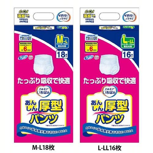 エルモアいちばん あんしん厚型パンツ M-L18枚【プラザセレクト】