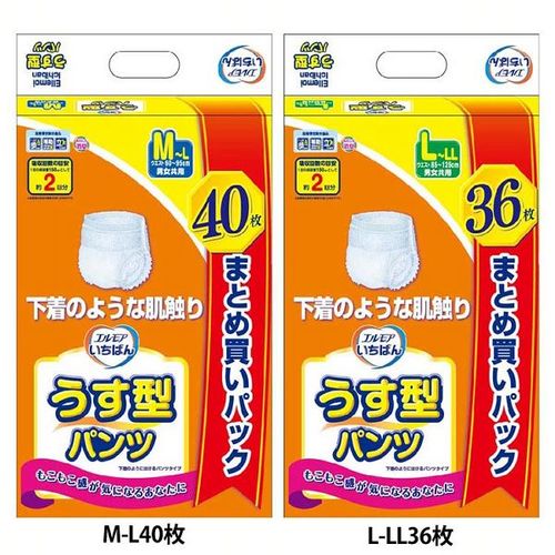 エルモアいちばん うす型パンツ M-L40枚【プラザセレクト】