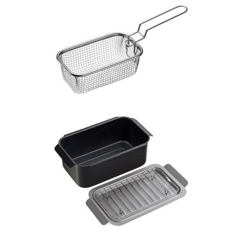 【セット品】ポコフリット IH対応角型揚げ鍋(アミ付)&ポコフリット 角型揚げざる RB-2700&RG-0561 【プラザセレクト】