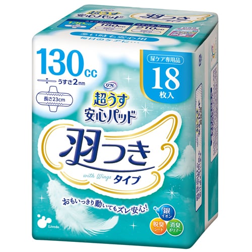 リフレ 超うす安心パッド 羽つき 920539 130cc 18枚【プラザセレクト】