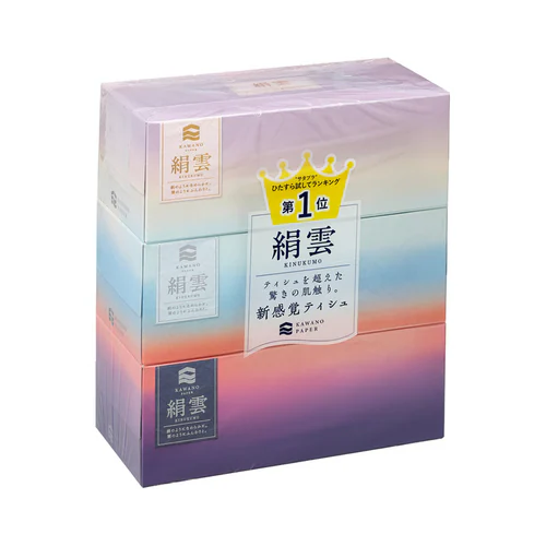 新保湿ティシュ 絹雲BOXティシュ130組(3枚重ね)×3P 221030_0