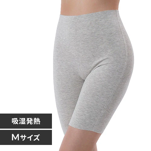 Fukuske 満足 美温活 おふとん心地 ショーツ 無地 5分丈 吸湿発熱 37-4105F 【プラザセレクト】_0