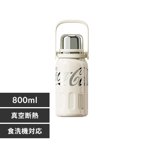コカ・コーラ スポーツボトル 800ML レトロ白【プラザセレクト