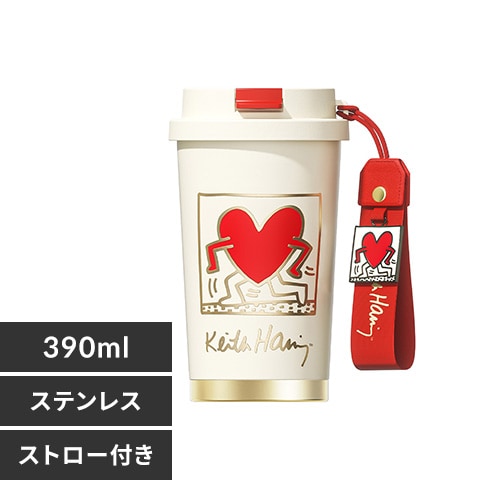 キース・ヘリング タンブラー 390ML 赤【プラザセレクト】