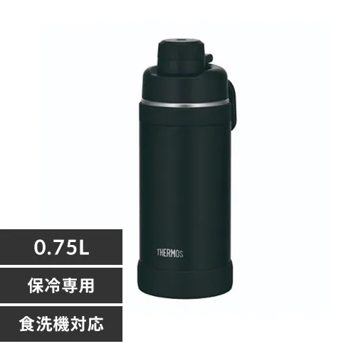 THERMOS �T�[���X �^��f�M�X�|�[�c�{�g�� 750ml FJU-750 BK �u���b�N_0